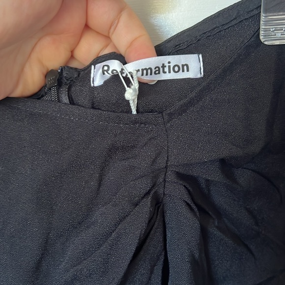 NWT Reformation black Aloma mini skirt - Picture 4 of 6